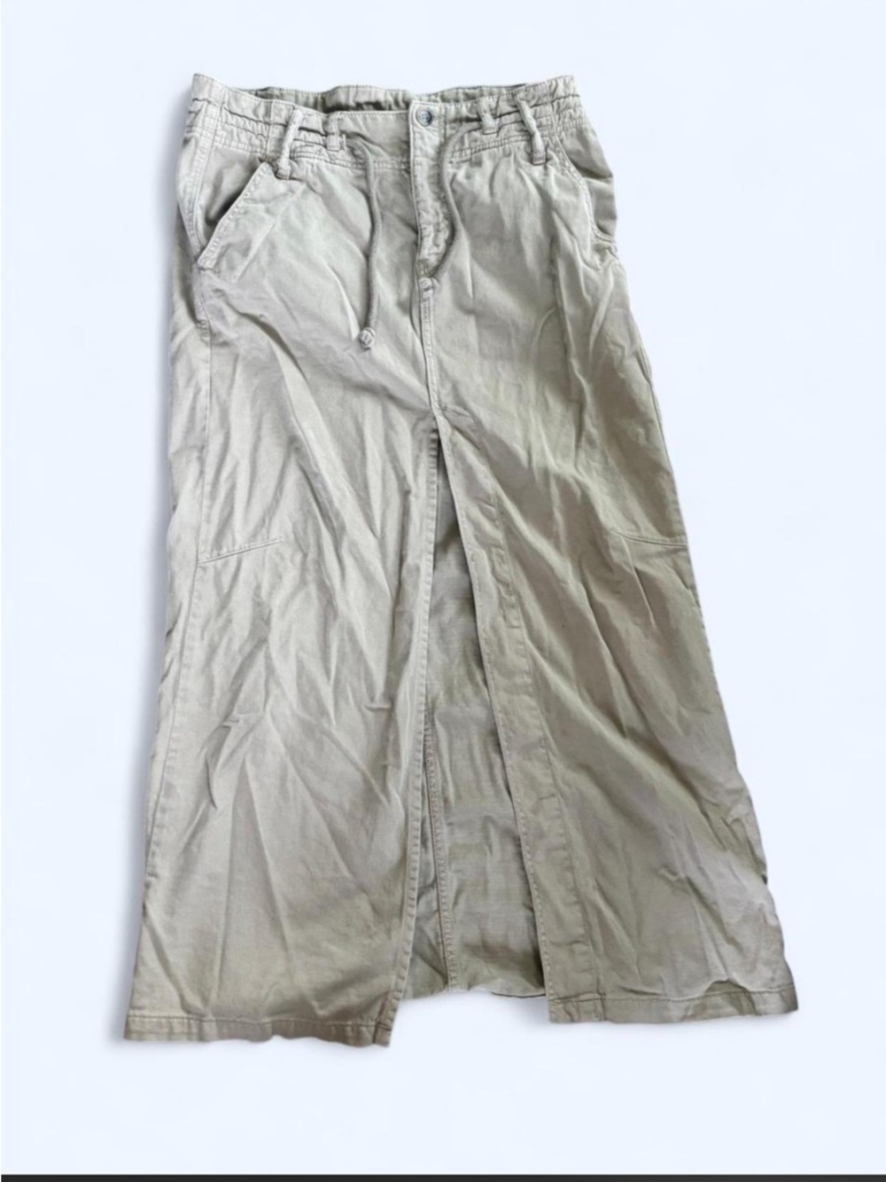Free People Maxi Skirt in Light Tan